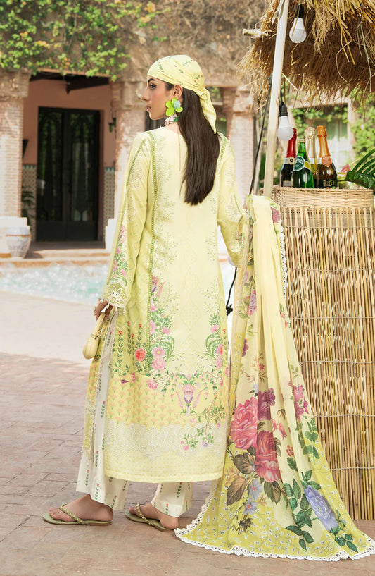 Cocktail by Sardinia Embroidered Lawn Unstitched 3 Piece Suit - D-1001 LEMON SPRITZ - SRD25CKT - Yellow - Summer Collection