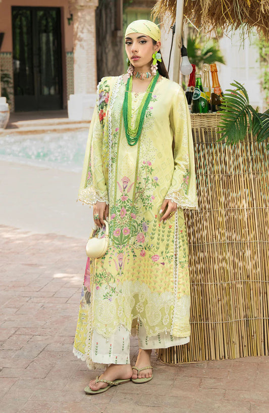 Cocktail by Sardinia Embroidered Lawn Unstitched 3 Piece Suit - D-1001 LEMON SPRITZ - SRD25CKT - Yellow - Summer Collection