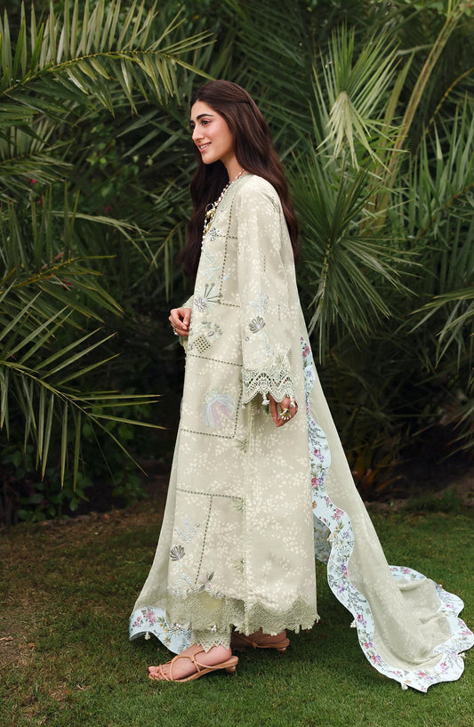 Sardinia Embroidered Lawn Unstitched 3 Piece Suit - Monsoon Sage - SRD26LW - Green - Summer Festive Collection