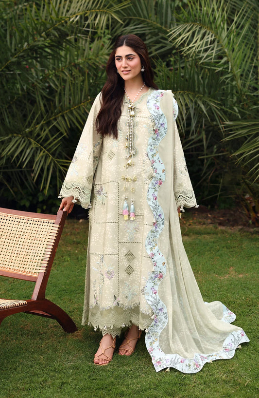 Sardinia Embroidered Lawn Unstitched 3 Piece Suit - Monsoon Sage - SRD26LW - Green - Summer Festive Collection