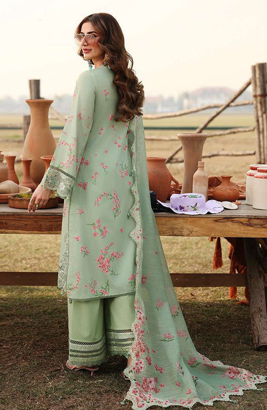 Sardinia Festive Embroidered Lawn Unstitched 3 Piece Suit - 1603-A WILLOW - SRD26FS - Green - Spring Summer Collection