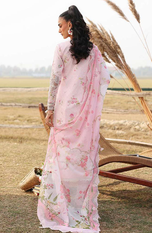 Sardinia Festive Embroidered Lawn Unstitched 3 Piece Suit - 1601-A ROSE - SRD26FS - Pink - Spring Summer Collection