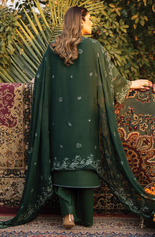 Satrangi by Mahnur Embroidered Lawn Unstitched 3 Piece Suit - S-08 - MH26ST - Green - Summer Collection