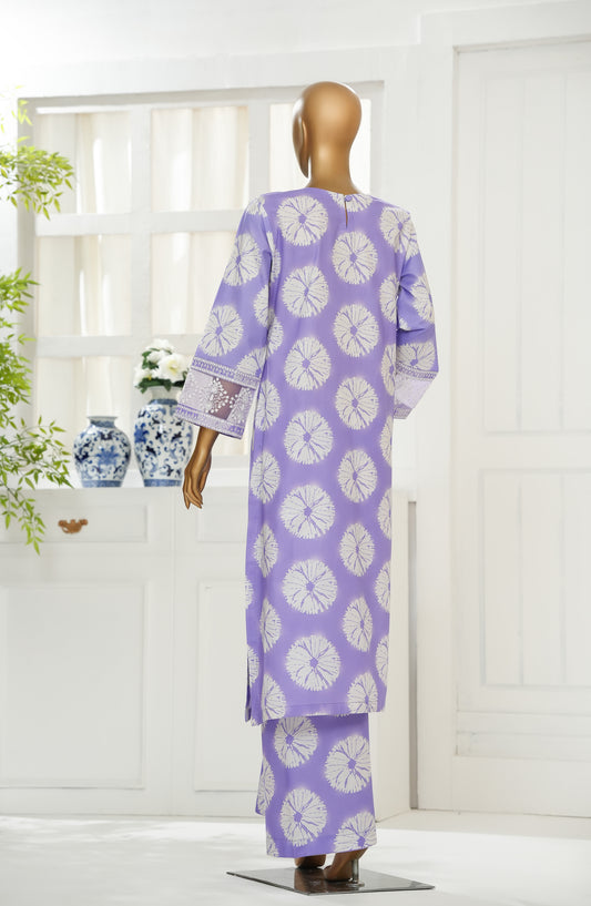 Sehar Zaira by Amna Khadija Printed & Embroidered Cotton Cambric Stitched Co ord Sets - SZCS-03 - AM25ZAI - Purple - Luxury Collection