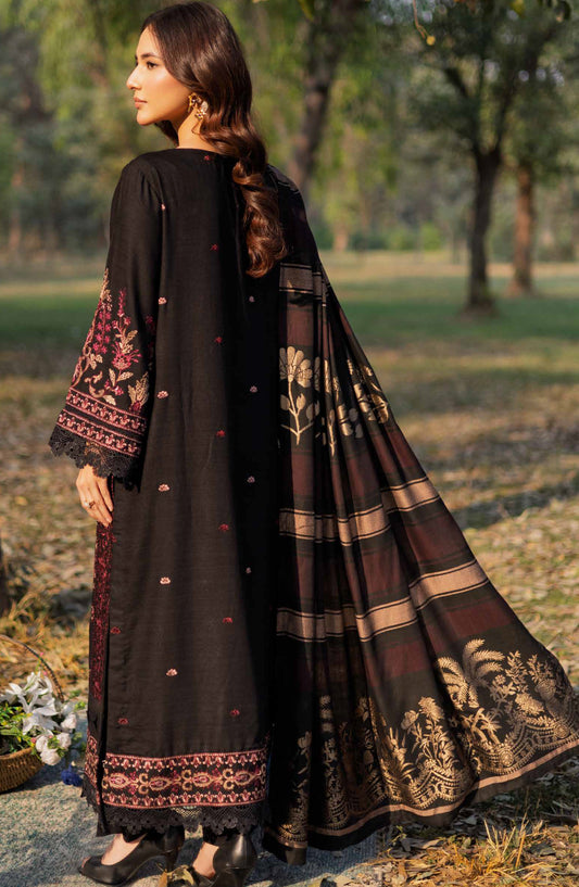 Selene by Johra Embroidered Winter Fabric Unstitched 3 Piece Suit - JH-983 - JH25SLEN - Black - Winter Collection