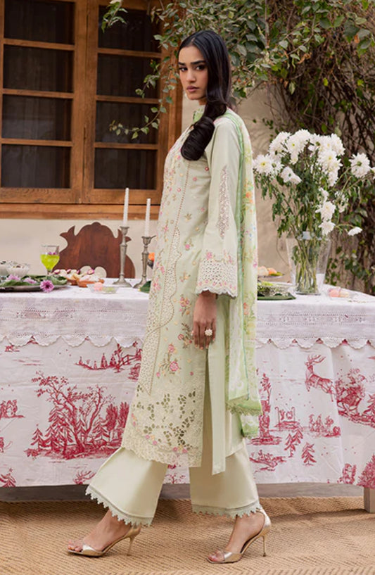 Selene by RajBari Premium Embroidered Lawn Unstitched 3 Piece Suit - Elina - RJB26SL - Green - Festive Collection