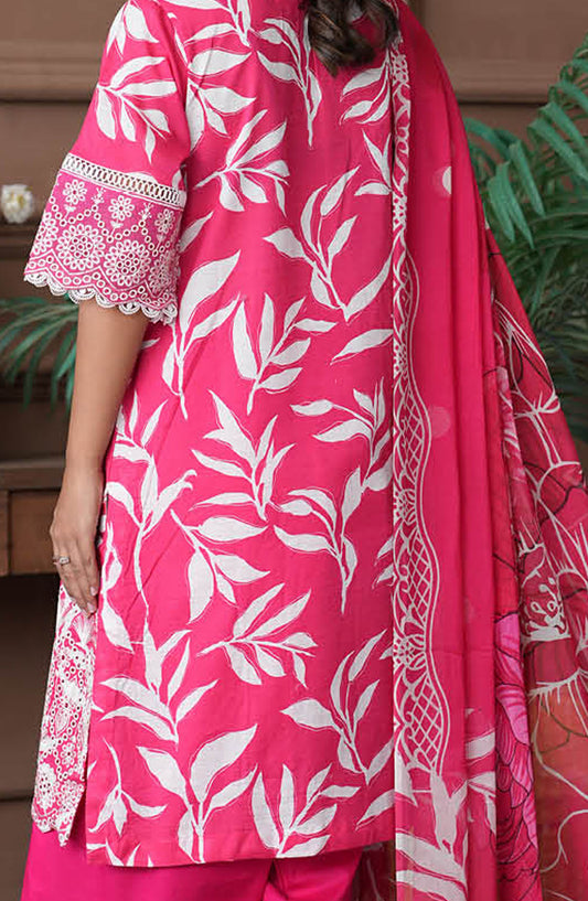 Shahzeen by Johra Embroidered Chikankari Lawn Unstitched 3 Piece Suit - JH-850 - JH25SHZ - Pink - Summer Collection