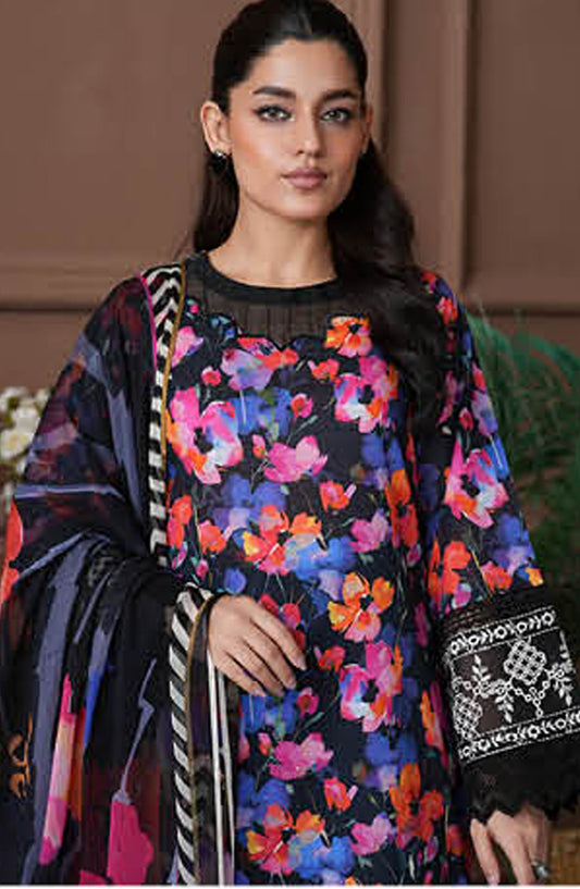 Shahzeen by Johra Embroidered Chikankari Lawn Unstitched 3 Piece Suit - JH-847 - JH25SHZ - Multi - Summer Collection
