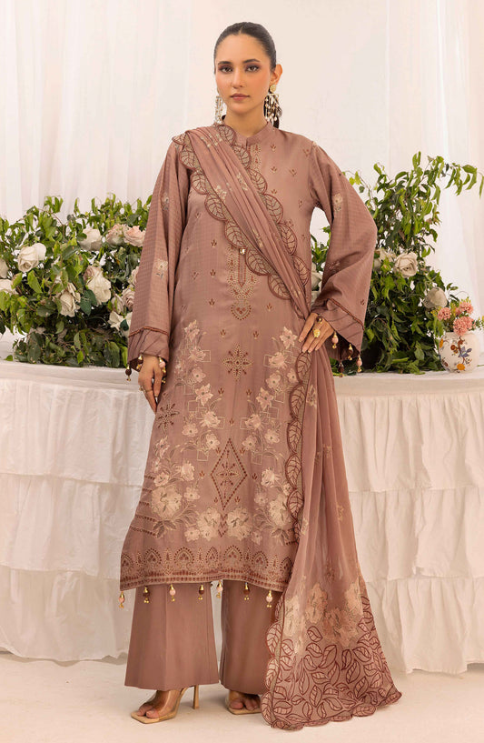 Shaista Festive Embroidered Viscose Unstitched 3 Piece Suit - D-130 - SHS25FSV - Beige - Winter Collection