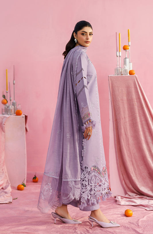 Shangrila by Parishay Embroidered Lawn Unstitched 3 Piece Suit - ANG-16 - PS26ANG - Purple - Summer Collection