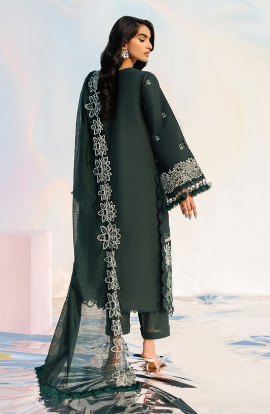 Shangrila by Parishay Embroidered Lawn Unstitched 3 Piece Suit - ANG-14 - PS26ANG - Teal - Summer Collection