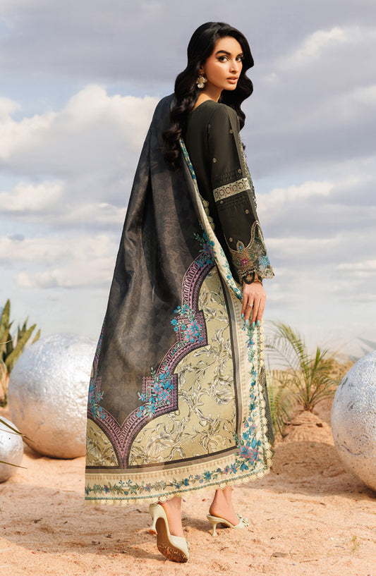 Shangrila by Parishay Embroidered Lawn Unstitched 3 Piece Suit - ANG-12 - PS26ANG - Grey - Summer Collection