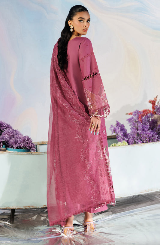 Shangrila by Parishay Embroidered Lawn Unstitched 3 Piece Suit - ANG-04 - PS26ANG - Pink - Summer Collection