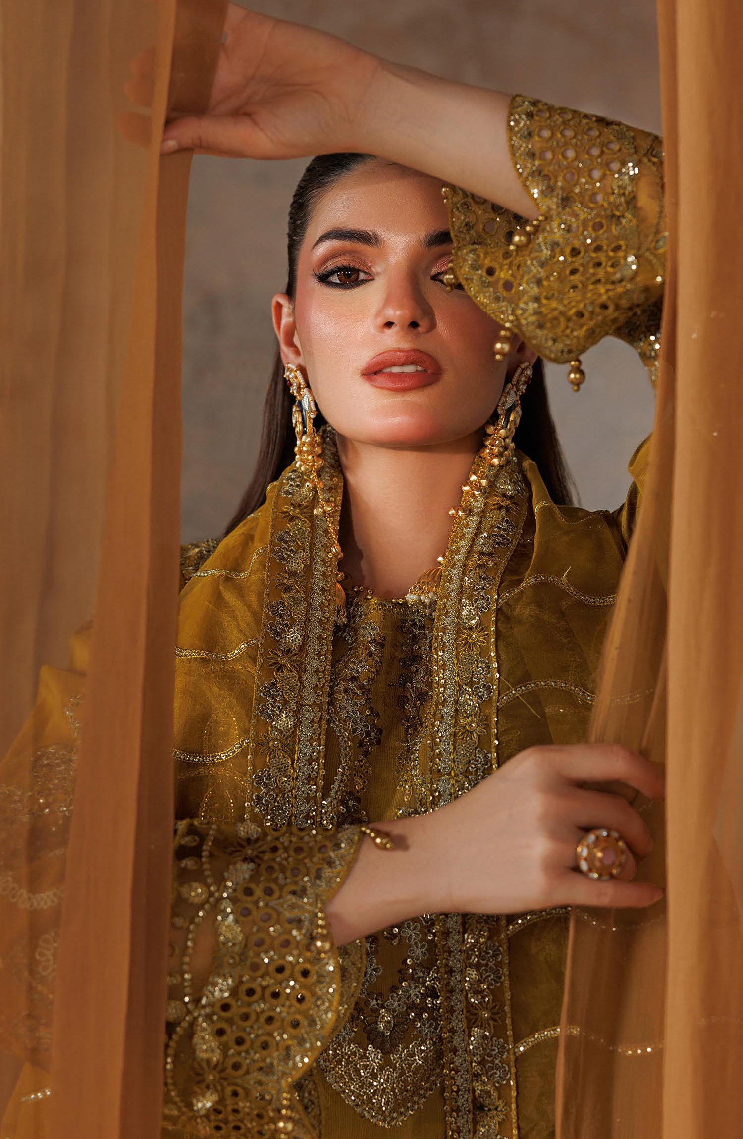Shehnai by Ramsha Embroidered Raw Silk Unstitched 3 Piece Suit - SS-204 - RM26SHN - Dhani - Festive Collection