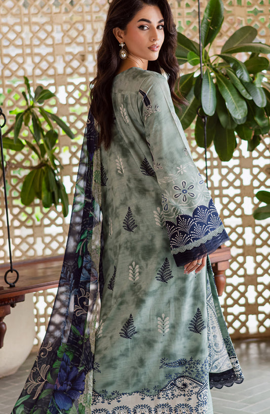 Signature Prints by Nureh Printed Viscose Slub Linen Unstitched 3 Piece Suit - SP-164 - NU25SNG - Green - Winter Collection