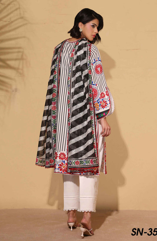 Signora Khoobsurat by NUR Embroidered Lawn Unstitched 3 Piece Suit - SN-355 - NUR26SG - Multi - Summer Collection