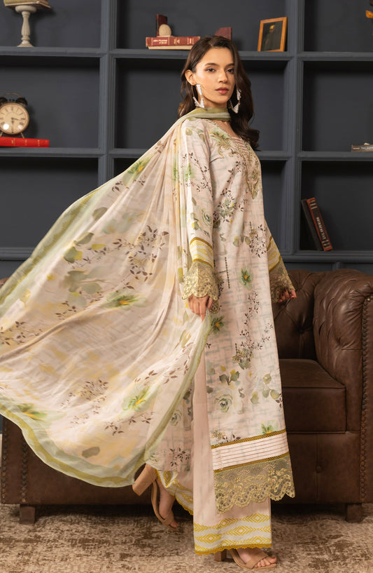 Siran by Sanam Saeed Embroidered Lawn Unstitched 3 Piece Suit - D-08 - SS26SRN - Green - Summer Collection