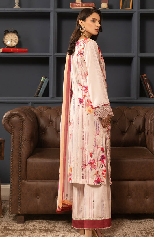 Siran by Sanam Saeed Embroidered Lawn Unstitched 3 Piece Suit - D-07 - SS26SRN - Pink - Summer Collection