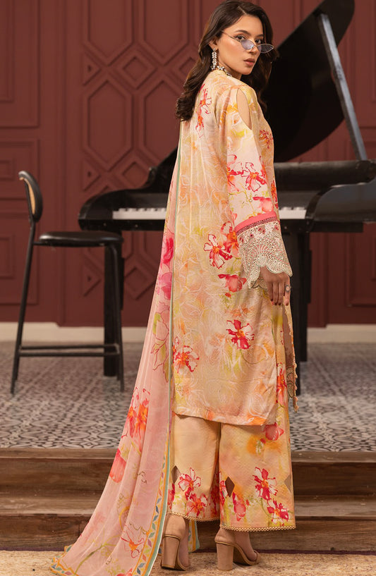 Siran by Sanam Saeed Embroidered Lawn Unstitched 3 Piece Suit - D-04 - SS26SRN - Yellow - Summer Collection