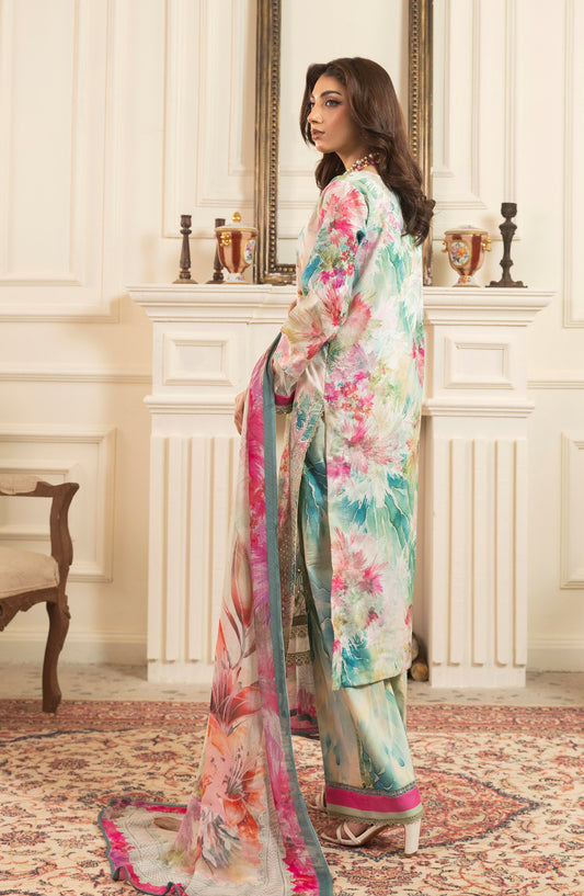Siran by Sanam Saeed Embroidered Lawn Unstitched 3 Piece Suit - D-03 - SS26SRN - Multi - Summer Collection