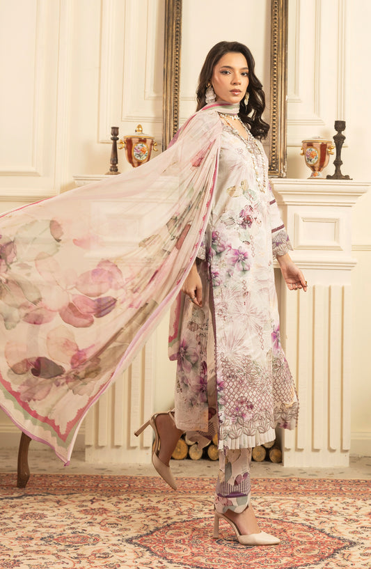 Siran by Sanam Saeed Embroidered Lawn Unstitched 3 Piece Suit - D-02 - SS26SRN - Purple - Summer Collection