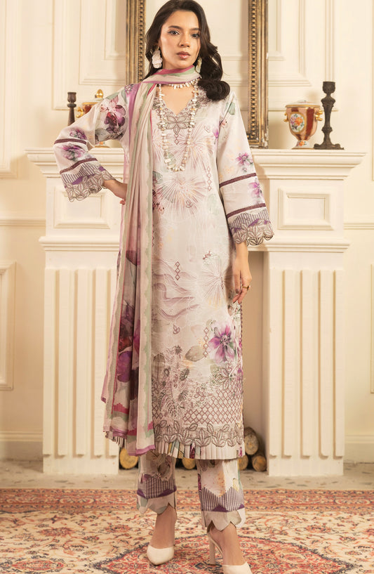Siran by Sanam Saeed Embroidered Lawn Unstitched 3 Piece Suit - D-02 - SS26SRN - Purple - Summer Collection