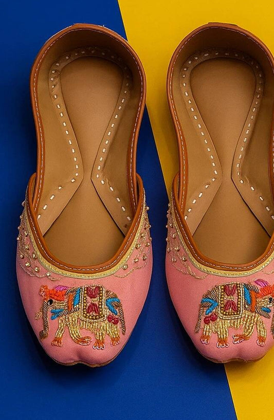 SnF Formal SNF26FK Light Pink Elephant Khussa SE-16