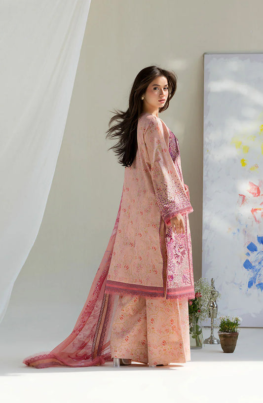 Sobia Nazir Vital Embroidered Lawn Unstitched 3 Piece Suit - 5B - SBN26VT - Pink - Summer Collection