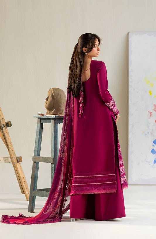 Sobia Nazir Vital Embroidered Lawn Unstitched 3 Piece Suit - 9B - SBN26VT - Pink - Summer Collection