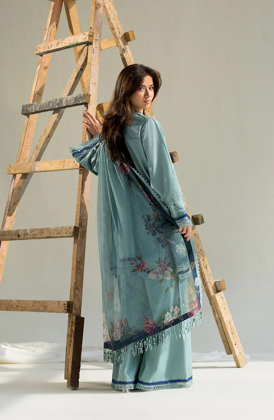 Sobia Nazir Vital Embroidered Lawn Unstitched 3 Piece Suit - 12B - SBN26VT - Green - Summer Collection