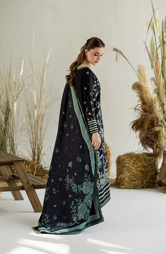 Sobia Nazir Embroidered Karandi Unstitched 3 Piece Suit - Design-2A - SN25WN - Black - Winter Collection