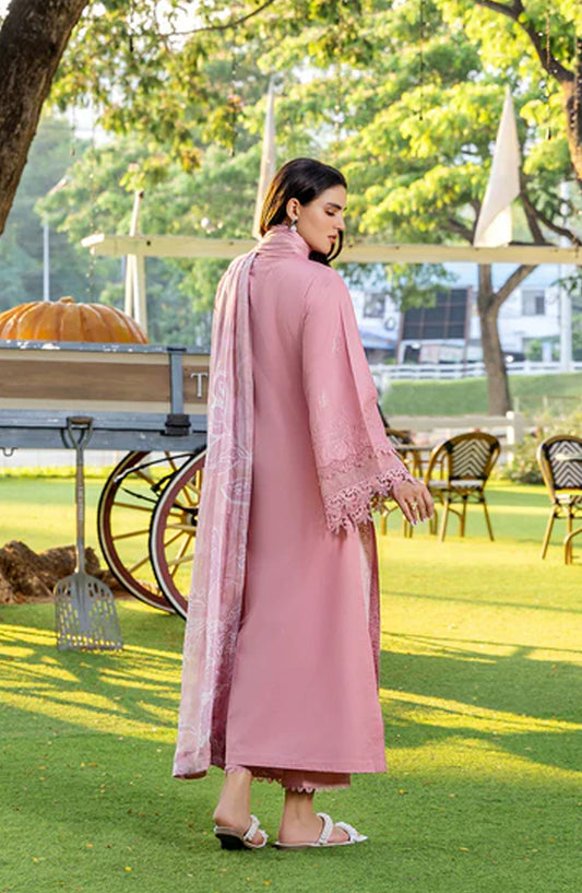 Sole by Sanam Saeed Embroidered Lawn Unstitched 3 Piece Suit - 10 LUCENT - SS26MCE - Pink - Summer Collection