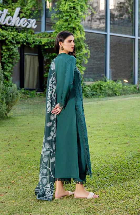Sole by Sanam Saeed Embroidered Lawn Unstitched 3 Piece Suit - 06 MIRAGE - SS26MCE - Green - Summer Collection