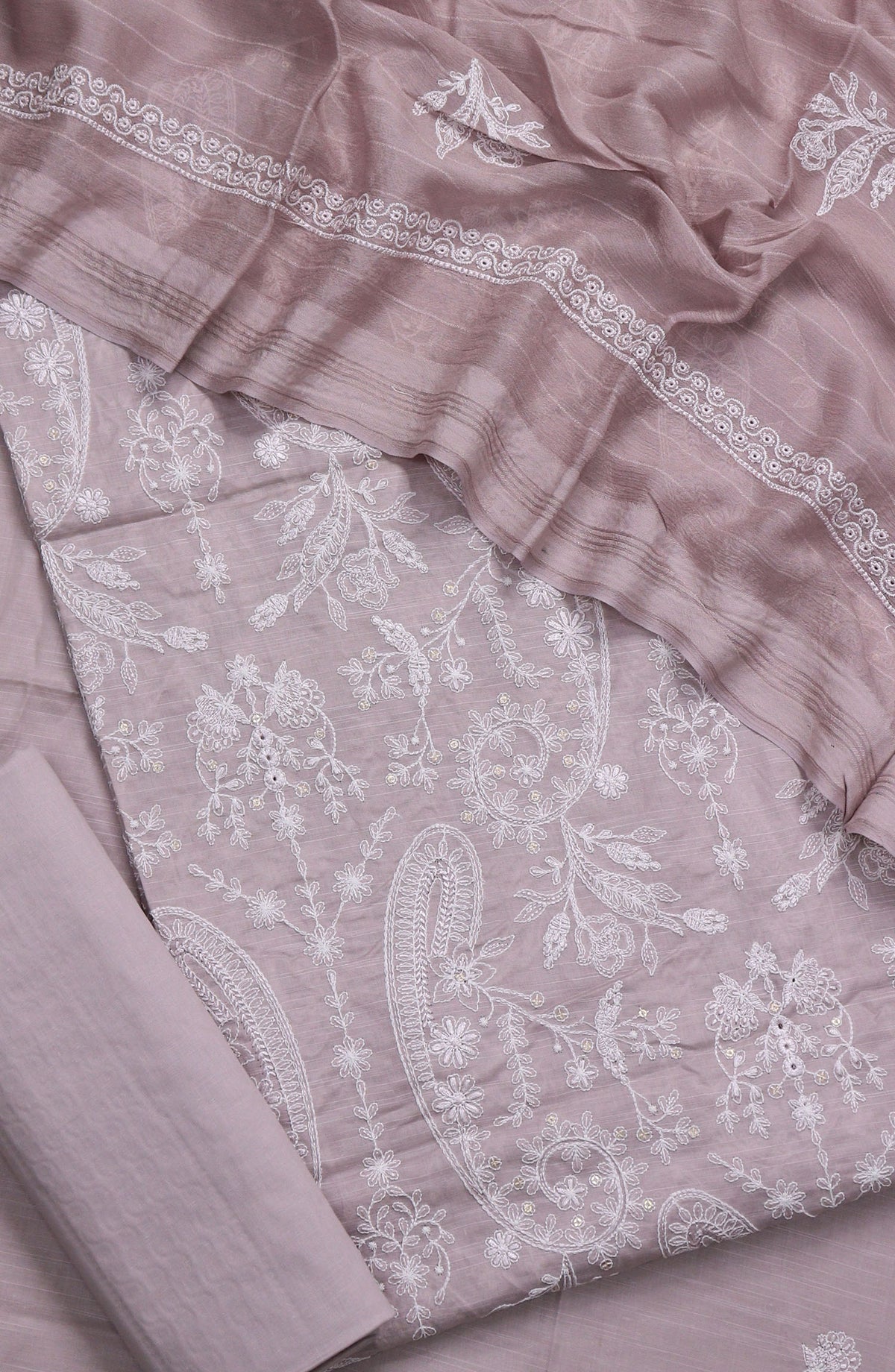S Chandi by Amna Khadija Fine Embroidered Lawn Unstitched 3 Piece Suit - Design-05 - AM25SND - Purple - Summer Collection