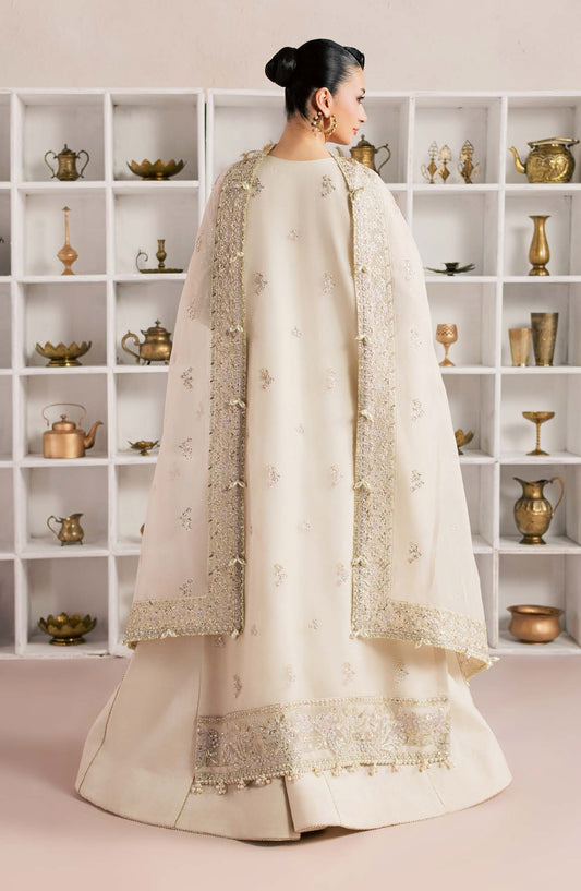 Sorelle by Aylin Luxury Embroidered Organza Unstitched 3 Piece Suit - D-08 Ivana - AYL26SOR - Light Fawn - Festive Collection