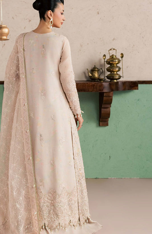 Sorelle by Aylin Luxury Embroidered Organza Unstitched 3 Piece Suit - D-04 Bellissa - AYL26SOR - Fawn - Festive Collection