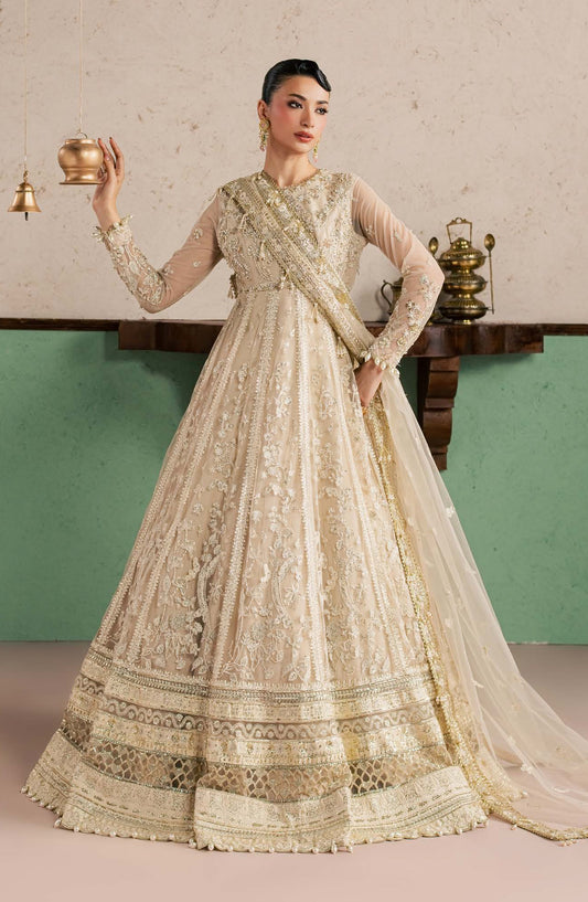 Sorelle by Aylin Luxury Embroidered Net Unstitched 3 Piece Suit - D-02 Aurelle - AYL26SOR - Golden - Festive Collection