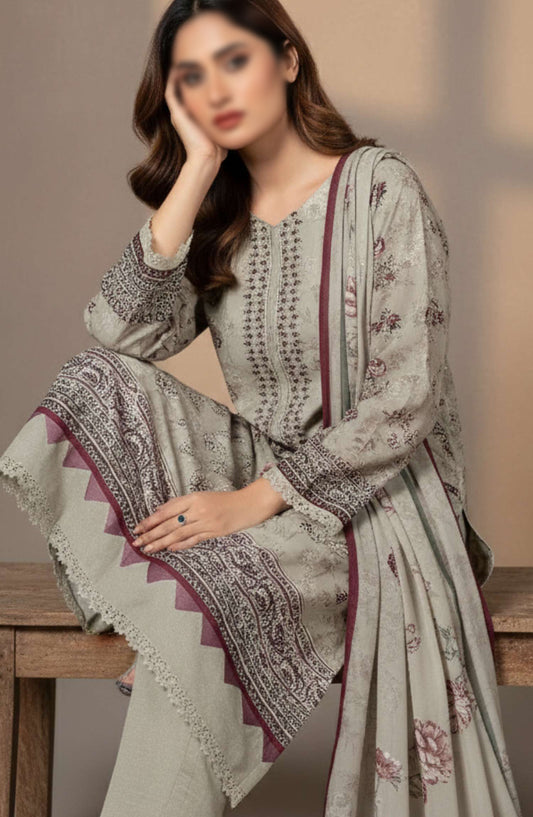 Spehora by Al Karim Embroidered Lawn Unstitched 3 Piece Suit - D-10 - AK26SPR - Green - Summer Collection