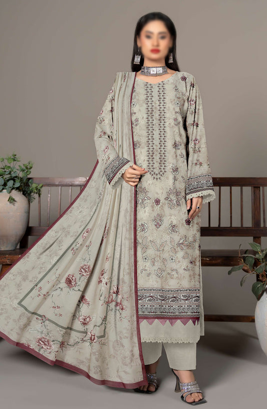Spehora by Al Karim Embroidered Lawn Unstitched 3 Piece Suit - D-10 - AK26SPR - Green - Summer Collection