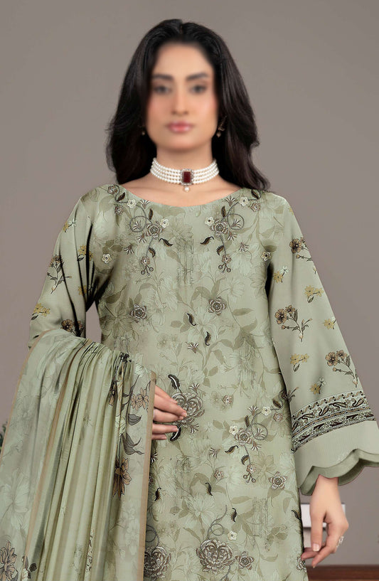 Spehora by Al Karim Embroidered Lawn Unstitched 3 Piece Suit - D-05 - AK26SPR - Green - Summer Collection