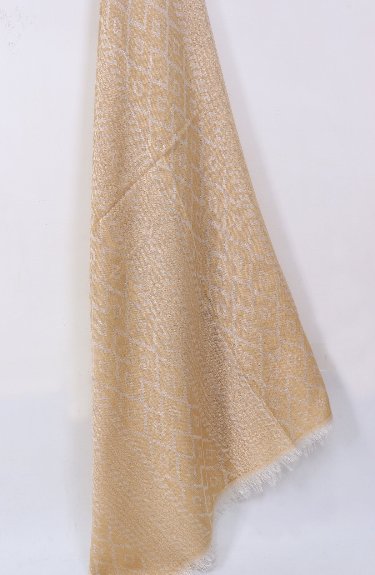 Amna Khadija Premium Twill Jacquard Stole Design-13 - AM25OLT - Fawn - Summer Collection