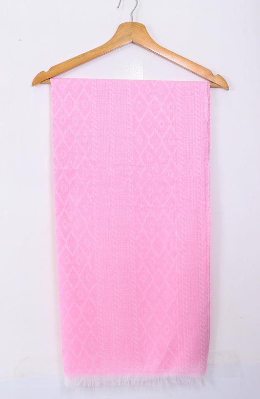 Amna Khadija Premium Twill Jacquard Stole Design-19 - AM25OLT - Pink - Summer Collection