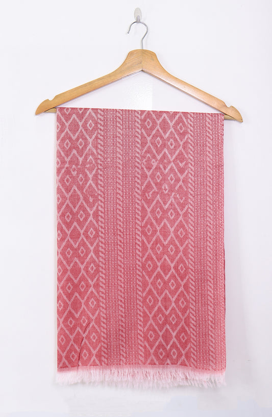 Amna Khadija Premium Twill Jacquard Stole Design-22 - AM25OLT - Red - Summer Collection