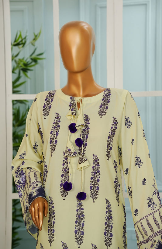 Suay by Amna Khajida Digital Printed Lawn Pret 3 Piece Suit - AM25SWA - D-03 - Blue - Summer Collection