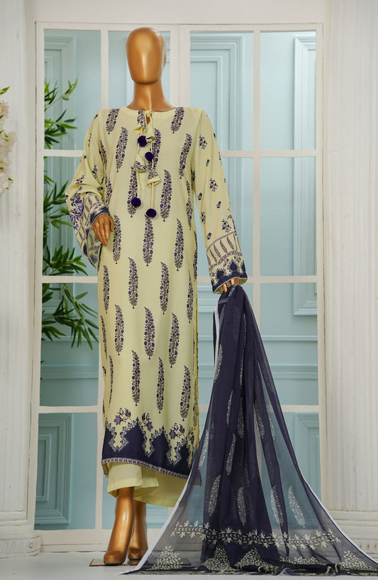 Suay by Amna Khajida Digital Printed Lawn Pret 3 Piece Suit - AM25SWA - D-03 - Blue - Summer Collection