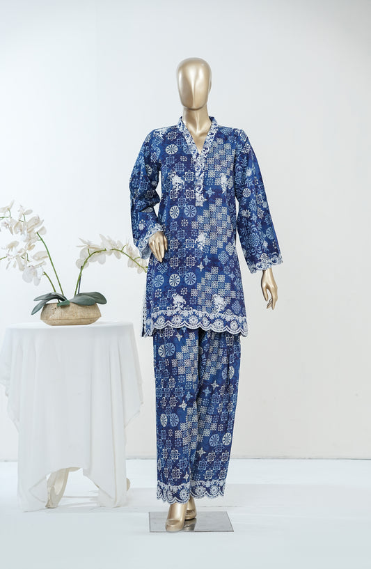 Summer Essentials by Amna Khadija Embroidered Lawn Stitched 2 Piece Suit - AKSE-01 - AM26SRESN - Blue - Summer Collection