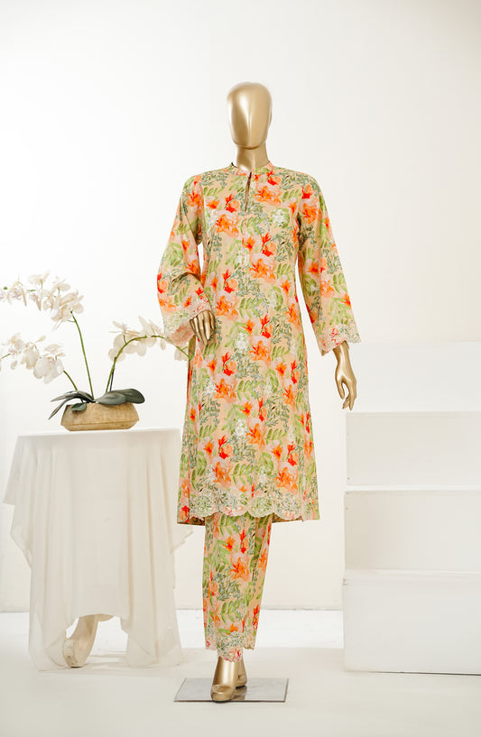 Summer Essentials by Amna Khadija Embroidered Lawn Stitched 2 Piece Suit - AKSE-03 - AM26SRESN - Yellow - Summer Collection