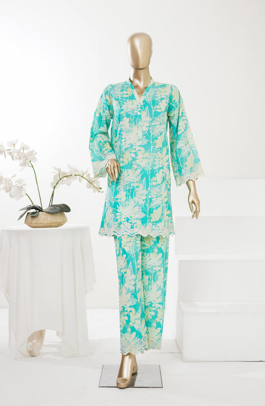 Summer Essentials by Amna Khadija Embroidered Lawn Stitched 2 Piece Suit - AKSE-05 - AM26SRESN - Sea Green - Summer Collection