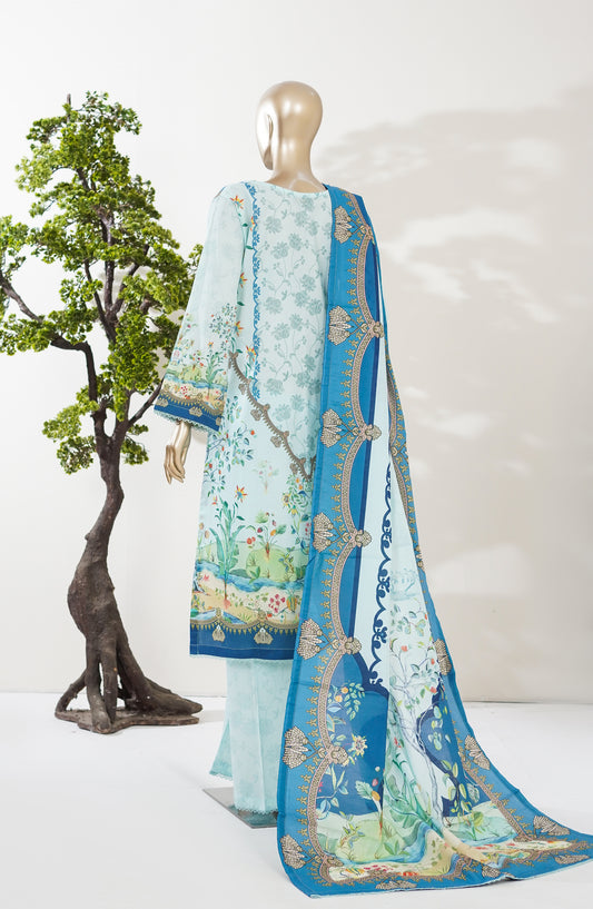 Summer Lines by Amna Khadija Printed Lawn Stitched 3 Piece Suit - AKSL-04 - AM26SMLN - Ferozi - Summer Collection