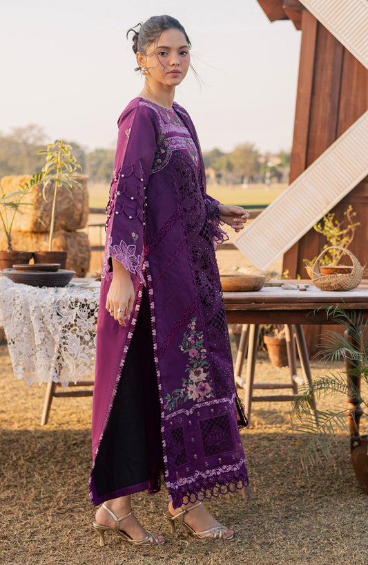 Summer Queen by Parishay Embroidered Lawn Unstitched 3 Piece Suit - SQU-07 - PS26SMQ - Purple - Summer Collection